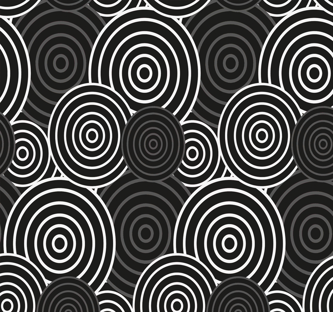 Vinyl teppich geometrisch schwarzer kreis mit hintergrund - TenStickers
