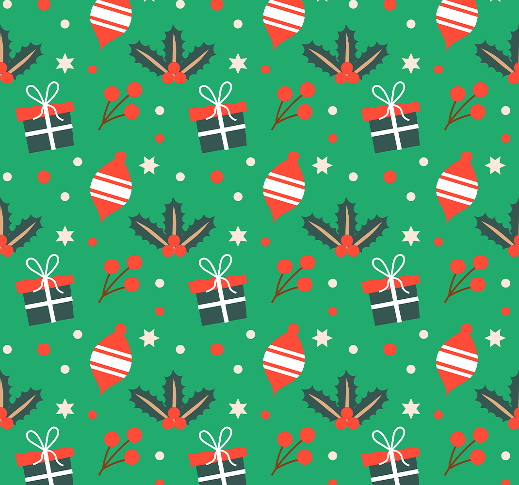 Vinyl teppich weihnachten mit grünem süßigkeitenmuster - TenStickers
