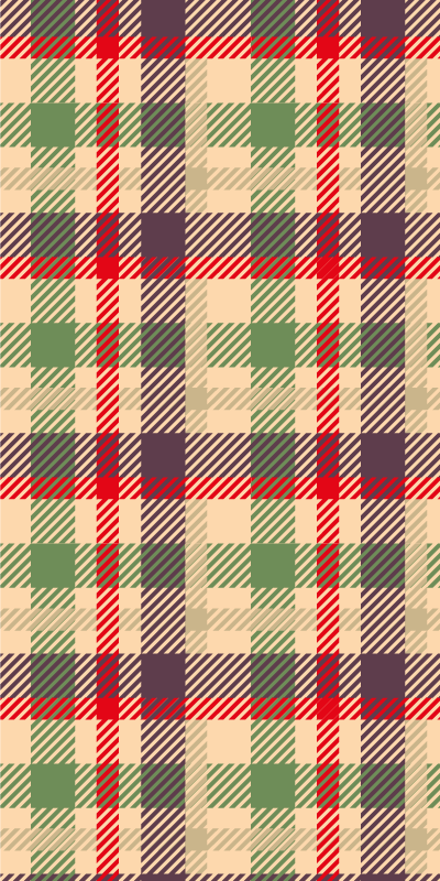 Vinyl teppich weihnachten rot und grünes tartan - TenStickers