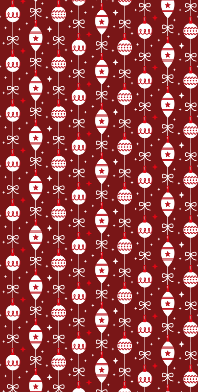Vinyl teppich weihnachten mit christbaumkugeln - TenStickers