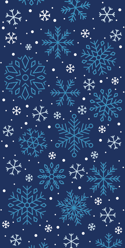 Vinyl teppich weihnachten schneeflocken - TenStickers