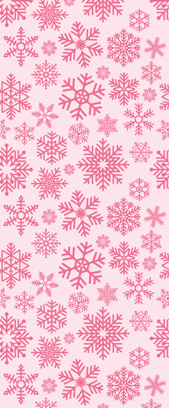 Vinyl teppich weihnachten mit pinkem schneeflocken design - TenStickers