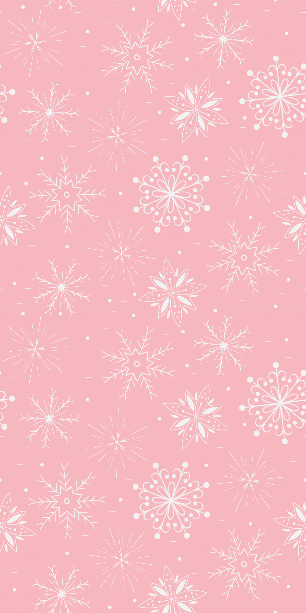 Vinyl teppich weihnachten weiße schneeflocken auf rosa - TenStickers
