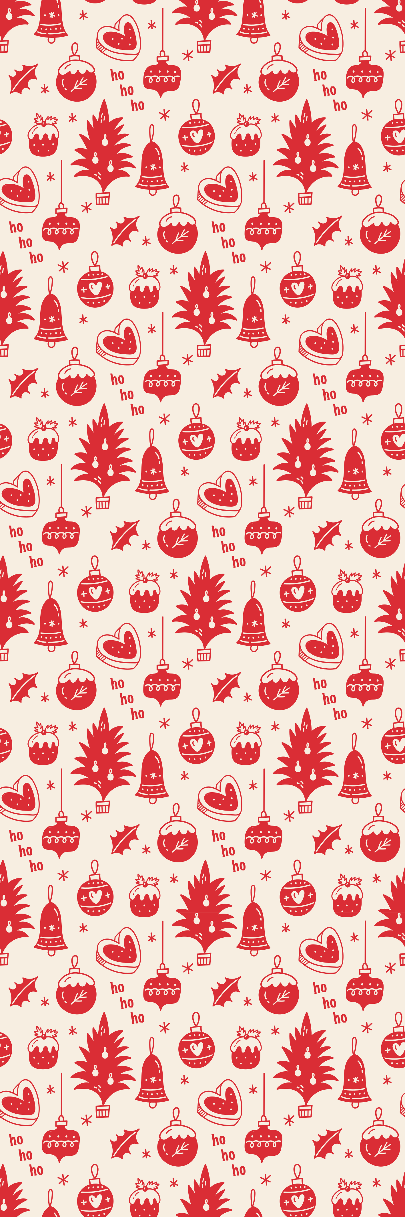 Vinyl teppich weihnachten mit niedlichem rot-pinkem muster - TenStickers