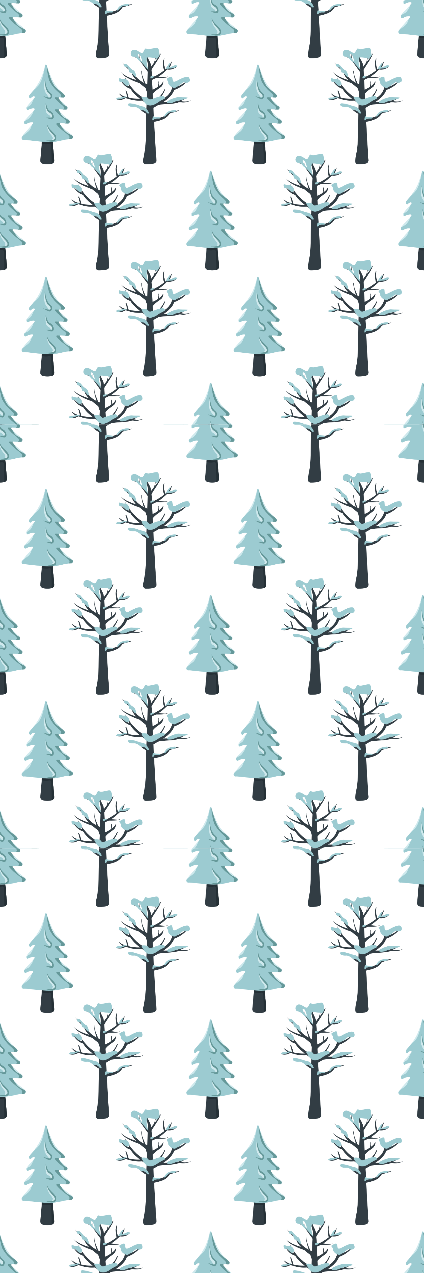 Vinyl teppich weihnachten baum im schneemuster - TenStickers