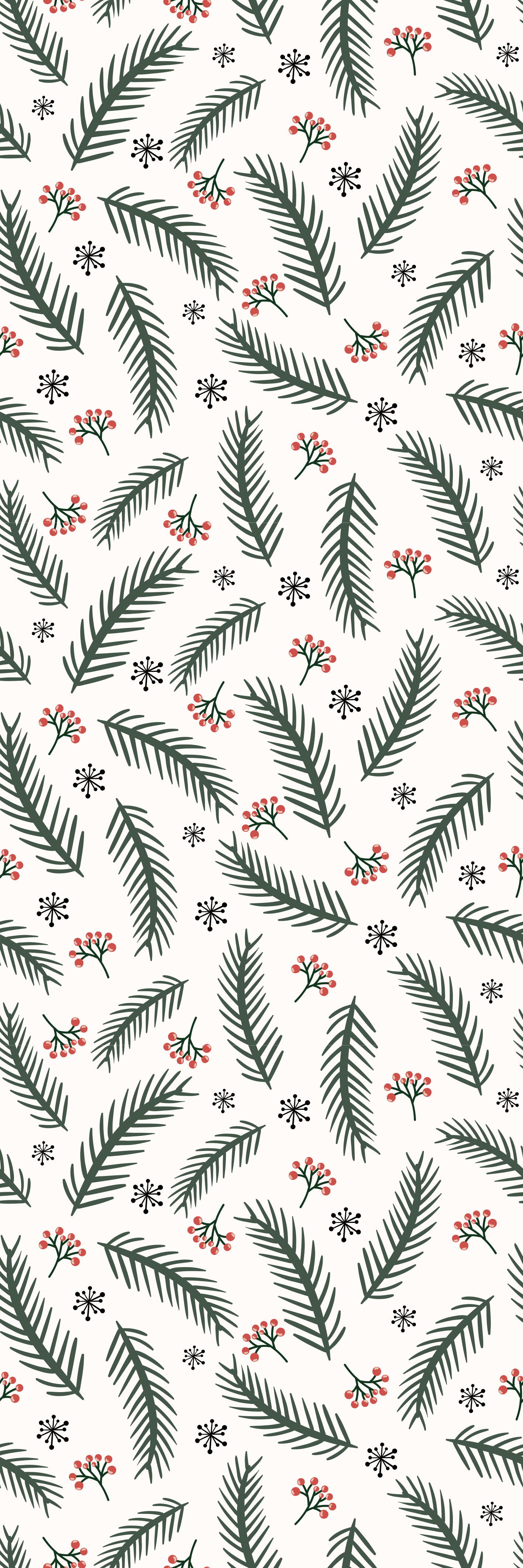 Vinyl teppich weihnachten mit tannenzweigmuster - TenStickers
