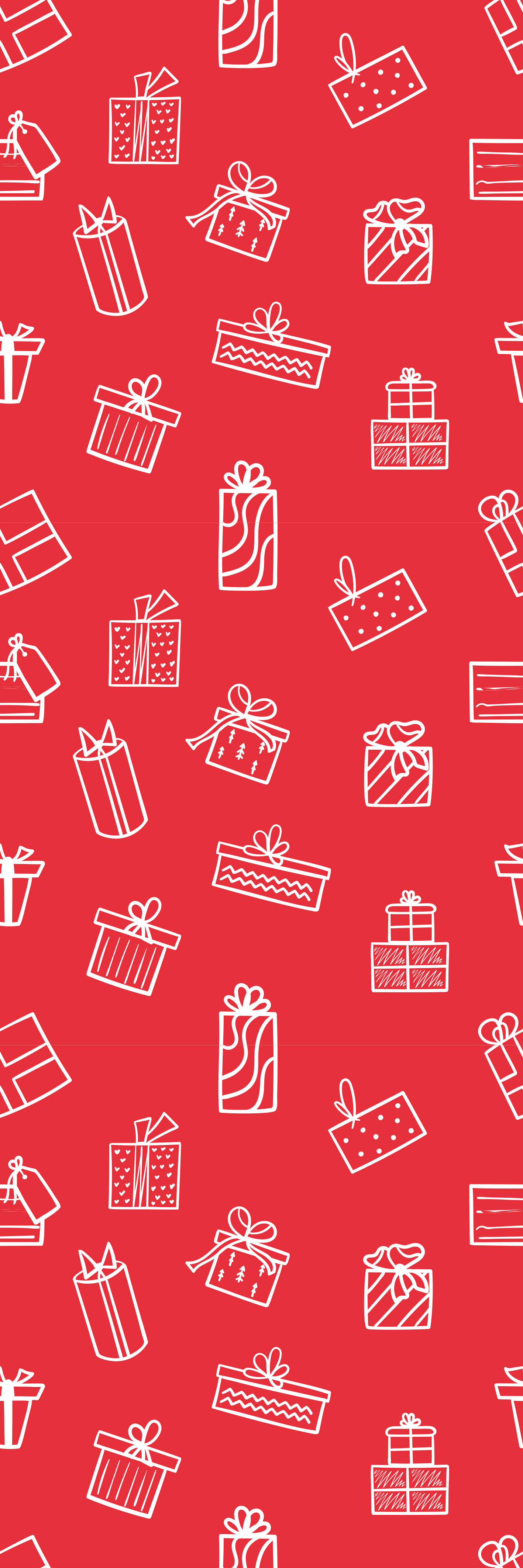 Vinyl teppich weihnachten weiße geschenke roter hintergrund - TenStickers