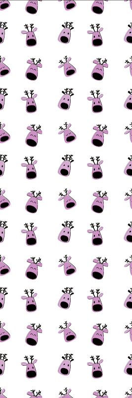 Vinyl teppich weihnachten pinkes reh muster - TenStickers
