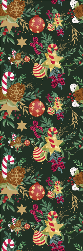 Vinyl teppich weihnachten Äste weihnachtsdekoration - TenStickers
