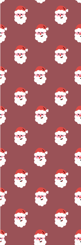 Vinyl teppich weihnachten santa claus rotes muster - TenStickers