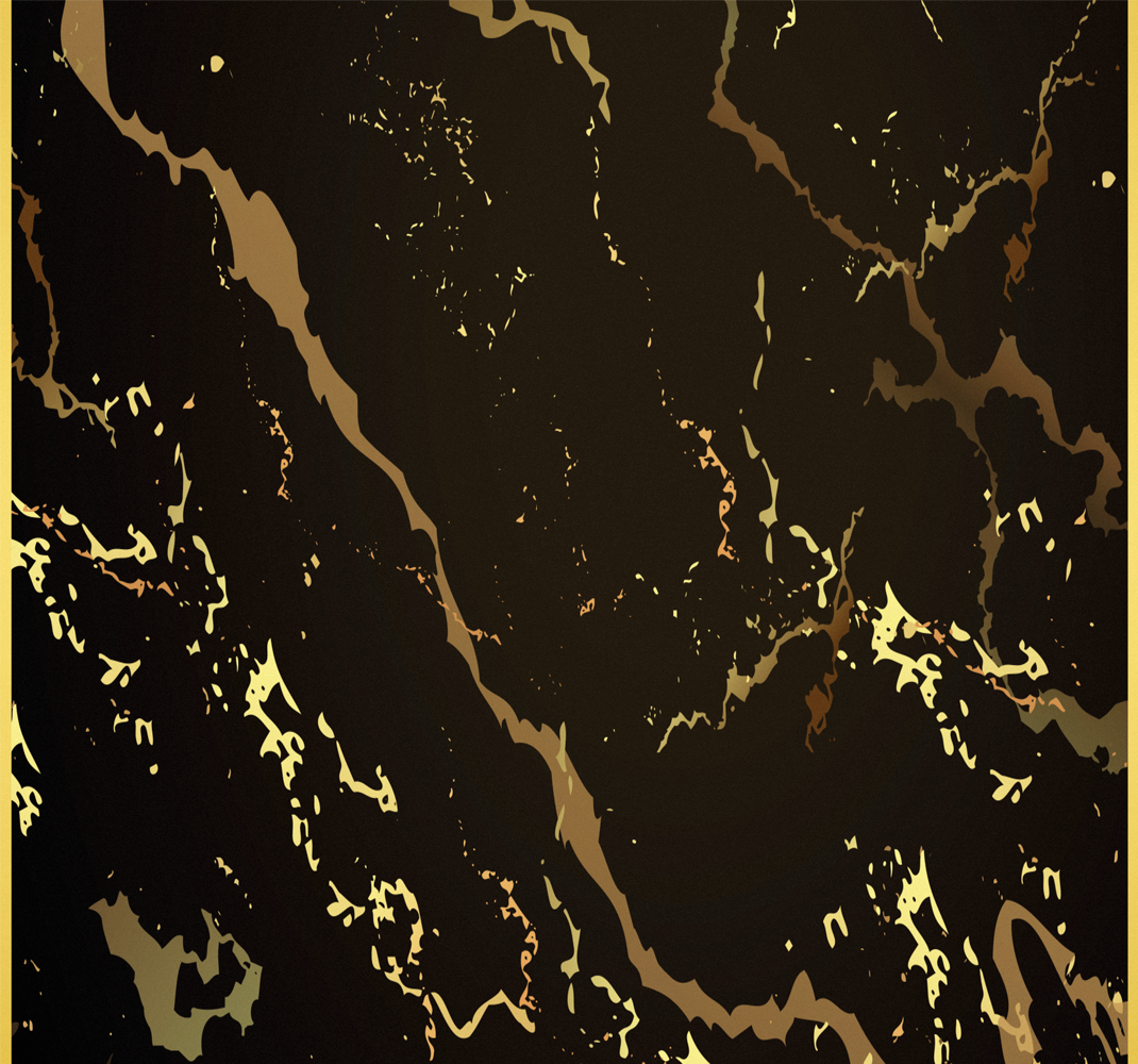 Vinyl teppich schlafzimmer marmoroptik schwarz gold - TenStickers