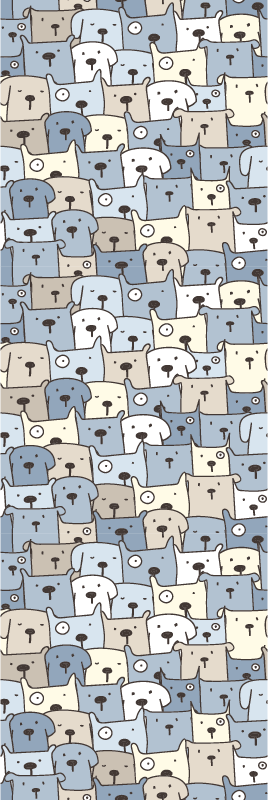 Vinyl teppich schlafzimmer mit grauen hunden - TenStickers