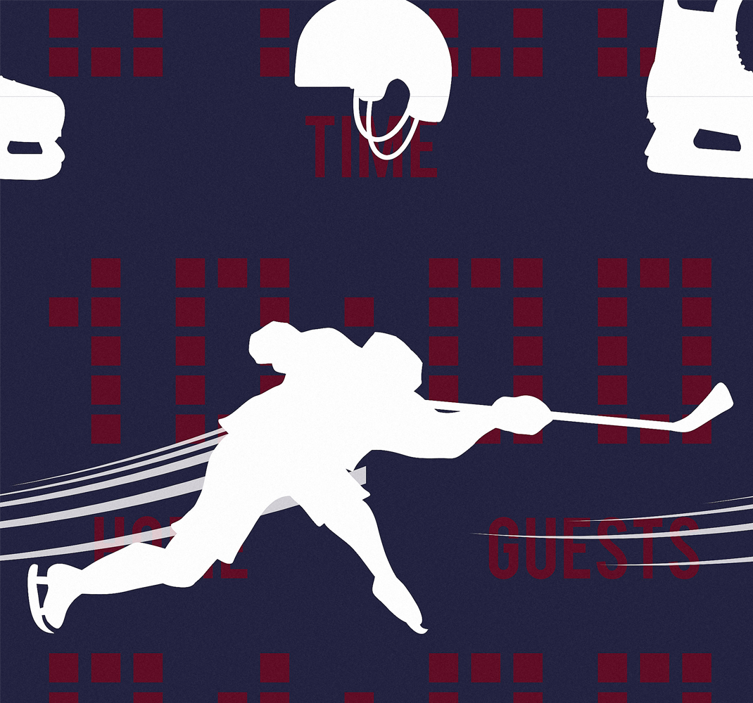Vinyl teppich schlafzimmer eishockey spieler - TenStickers