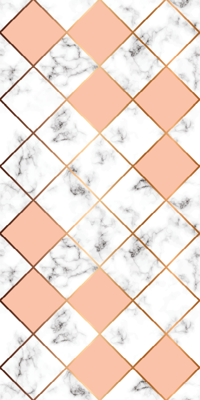 Vinyl teppich schlafzimmer geometrisches marmor muster rosa - TenStickers