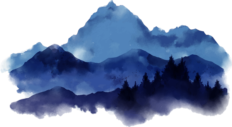 Vinyl teppich natur papierschnitt berge - TenStickers