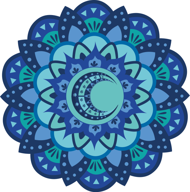 Vinyl teppich natur mit aufwändigem botanischen mandala - TenStickers