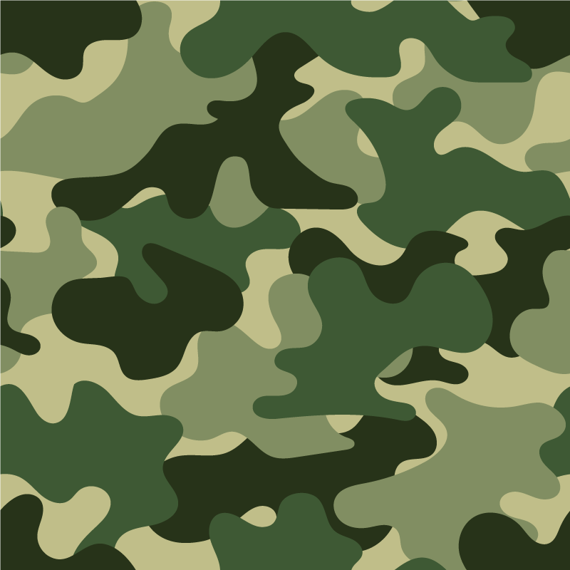 Vinyl teppich natur mit camouflage muster - TenStickers