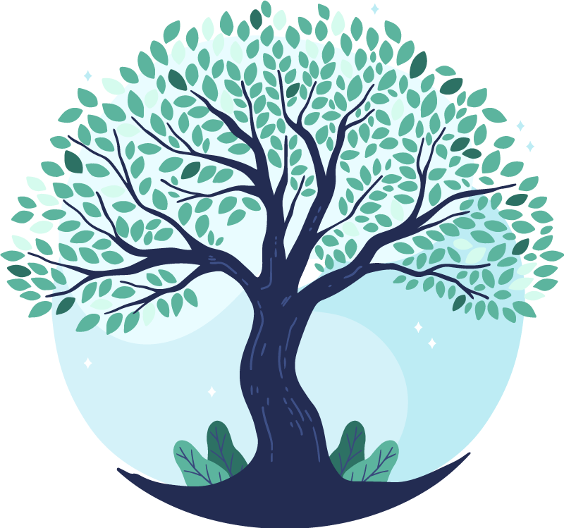 Vinyl teppich natur mit üppigem baumdesign - TenStickers