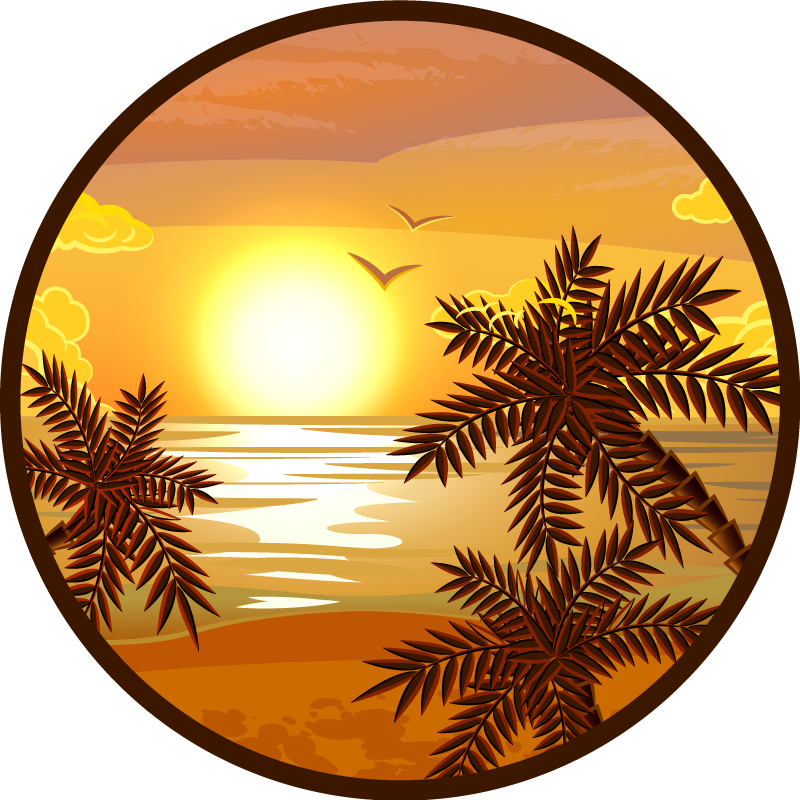 Vinyl teppich natur ruhige sonnenuntergang aussicht - TenStickers