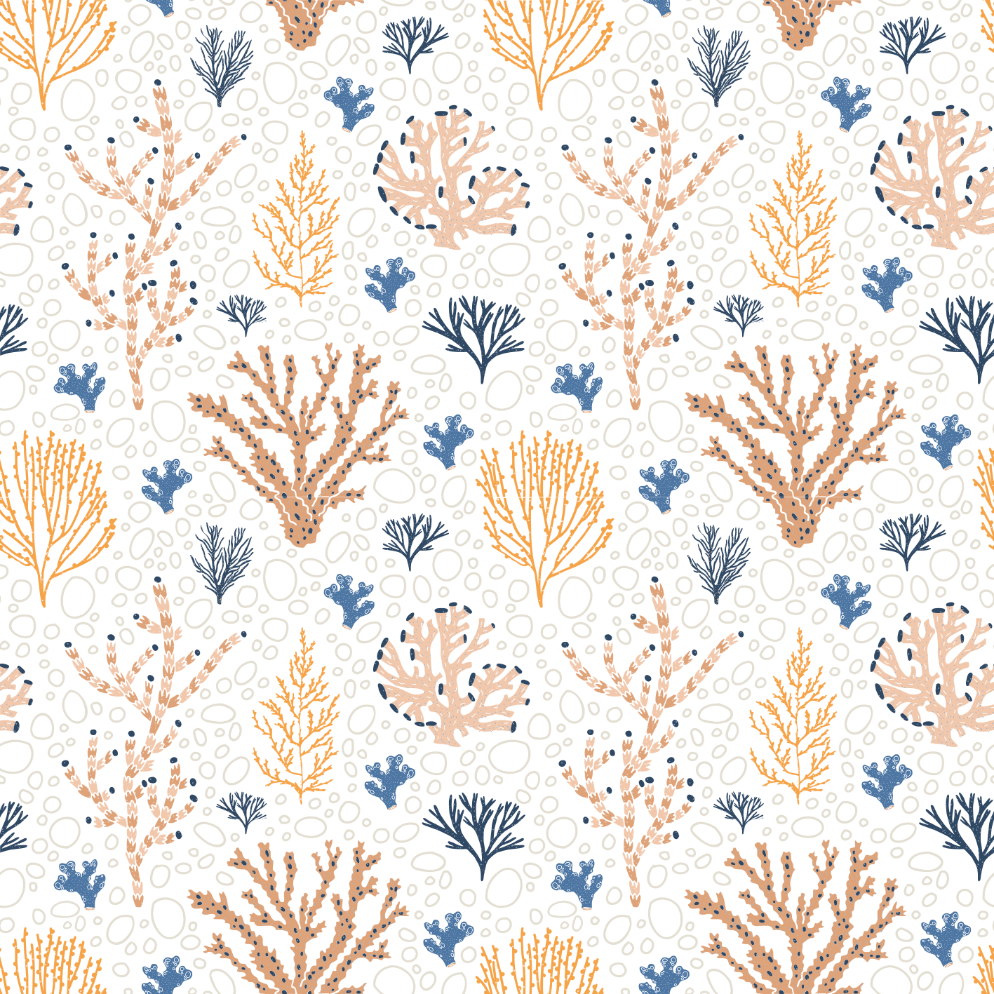 Vinyl teppich natur mit stilvollem korallenmuster - TenStickers