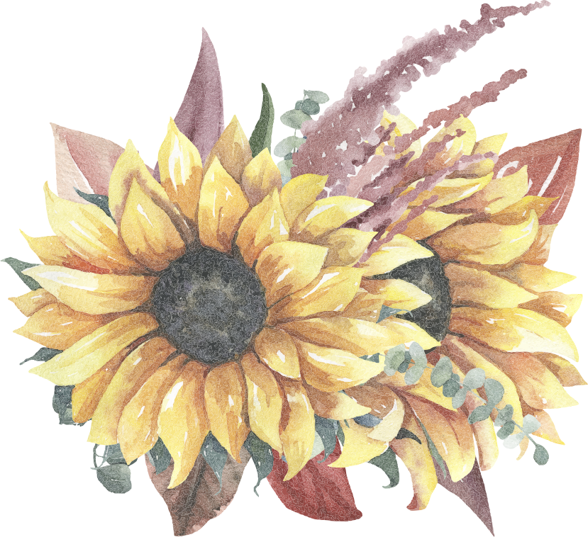 Vinyl teppich natur sonnenblumen blumenarrangement - TenStickers