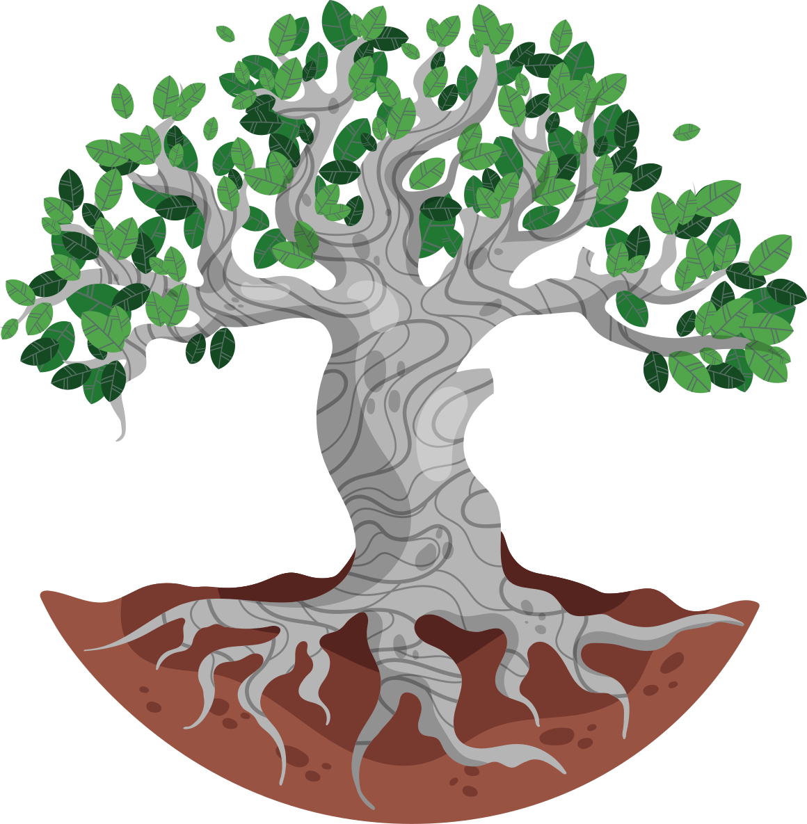 Vinyl teppich natur mit stilisierten wurzeln - TenStickers