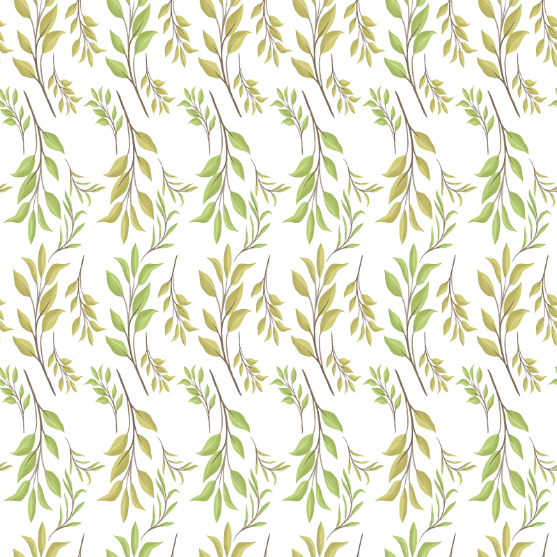 Vinyl teppich natur mit üppigem grünmotiv - TenStickers