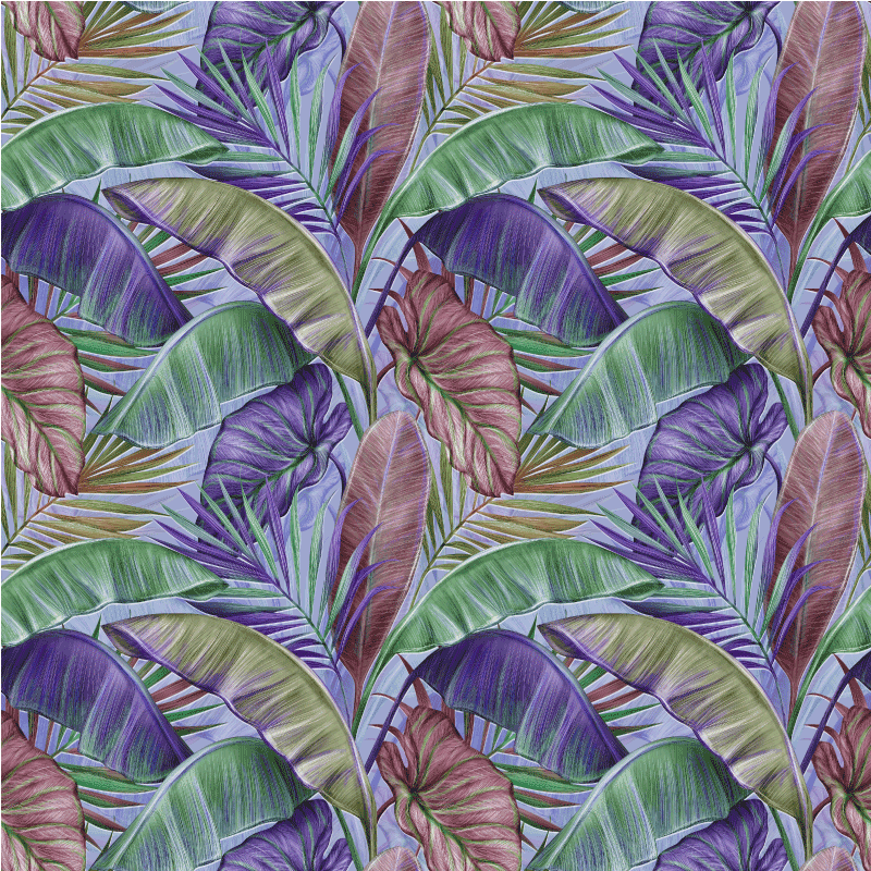 Vinyl teppich blumen im design lila blätter - TenStickers