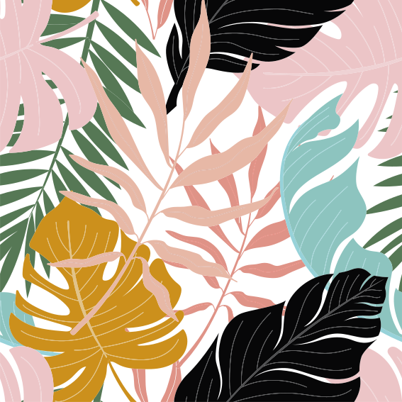 Vinyl teppich blumen buntes abstraktes muster - TenStickers