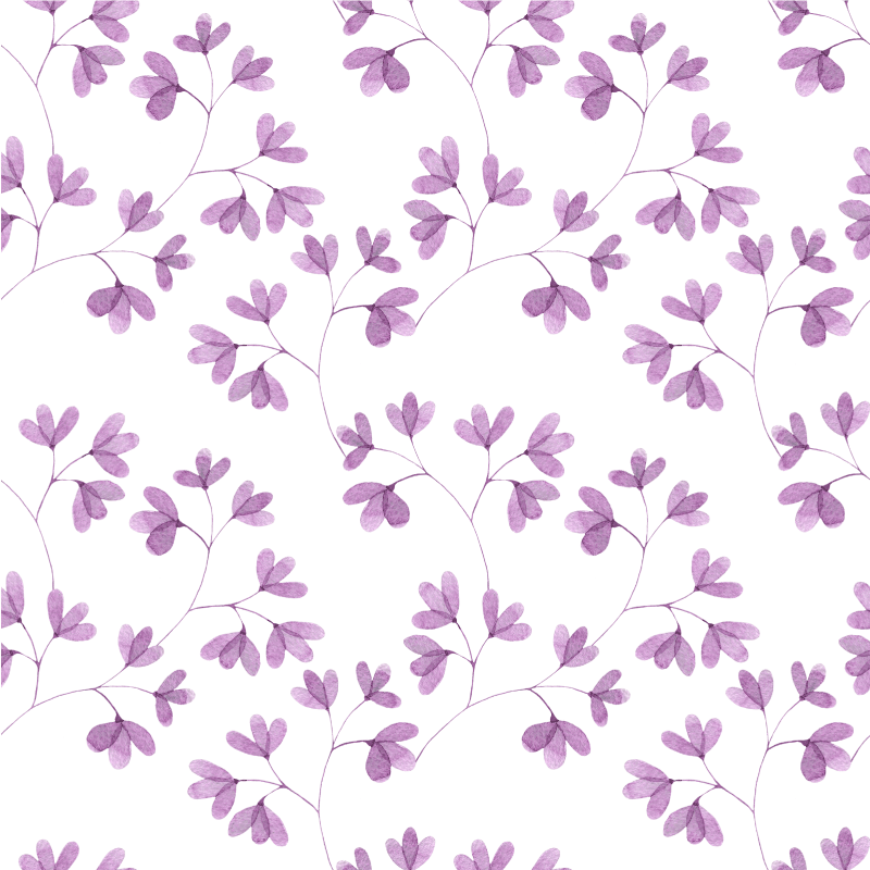 Vinyl teppich blumen mit pinkem blätterdesign - TenStickers