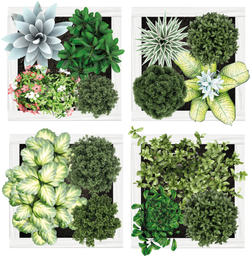 Vinyl teppich blumen vertikale gartenfliesen - TenStickers