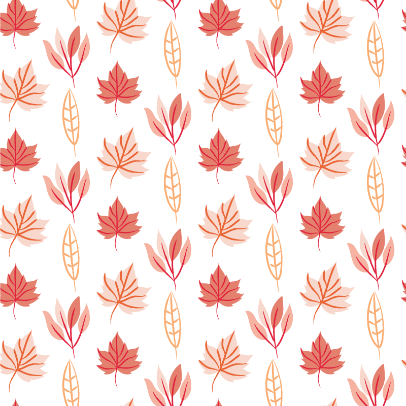 Vinyl teppich blumen mit pinken herbstblättern - TenStickers