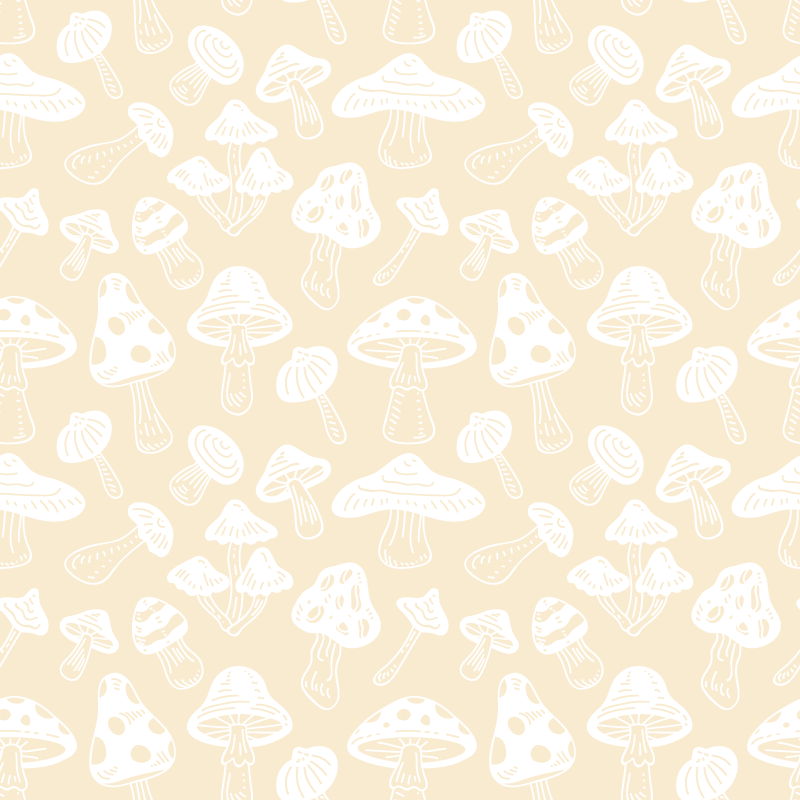 Vinyl teppich blumen in beige pilzdesigns - TenStickers