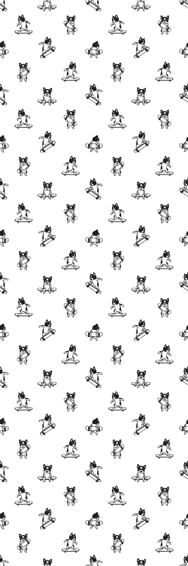 Vinyl teppich schlafzimmer süßer hund auf skateboard - TenStickers