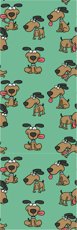 Vinyl teppich schlafzimmer im lustigen hundecartoon stil - TenStickers
