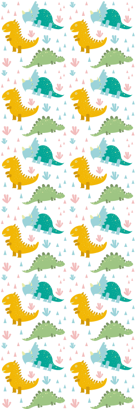 Vinyl teppich schlafzimmer mit hübschem dinosaurier-muster - TenStickers