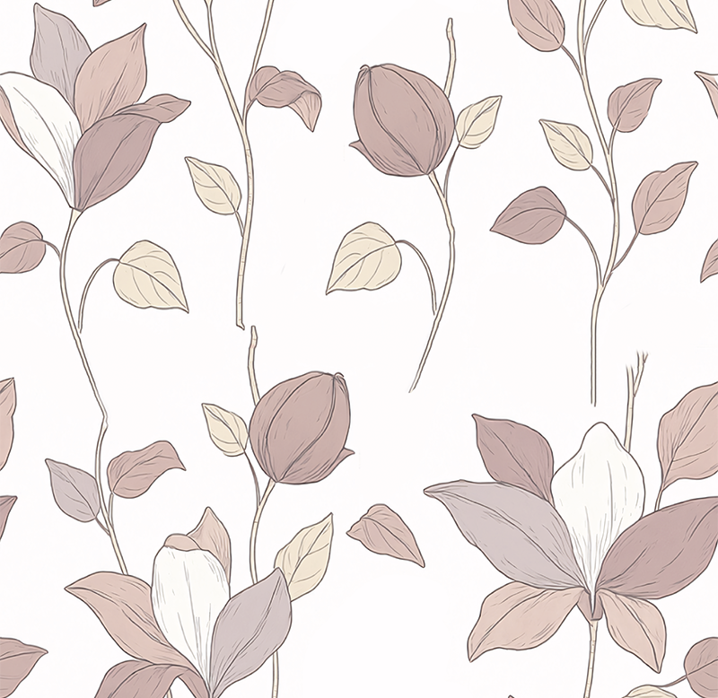 Vinyl teppich schlafzimmer pinke blumen - TenStickers