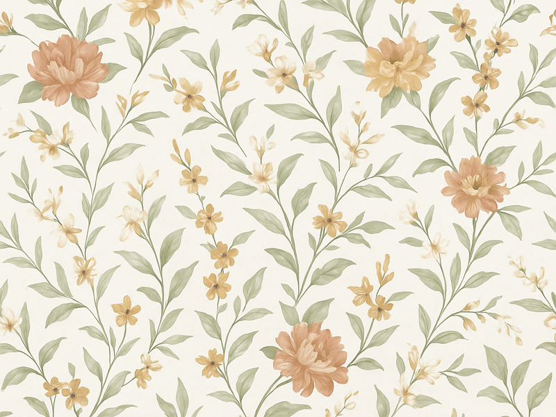 Vinyl teppich schlafzimmer asiatische blume - TenStickers