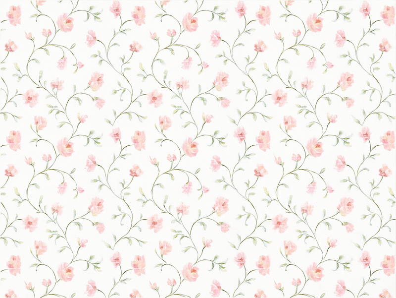 Vinyl teppich schlafzimmer botanische rosa blume - TenStickers