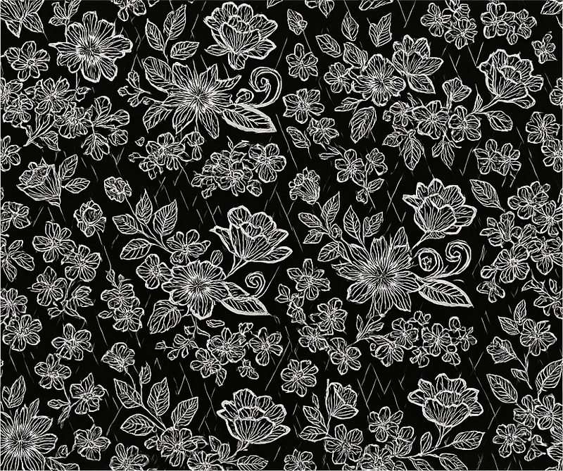 Vinyl teppich schlafzimmer dunkles blumenmuster - TenStickers