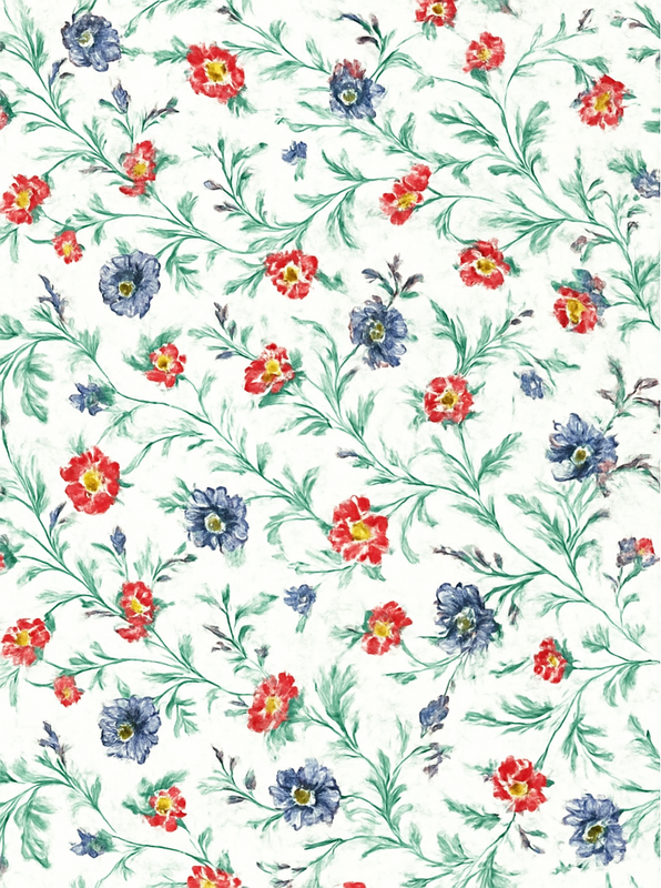 Vinyl teppich schlafzimmer mit retro blumen design - TenStickers