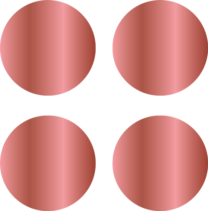 Vinyl teppich geometrisch roségoldene punkte - TenStickers