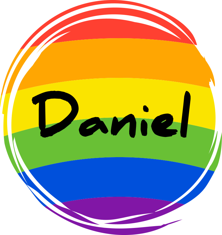 Vinyl teppich geometrisch personalisierter regenbogenkreis - TenStickers