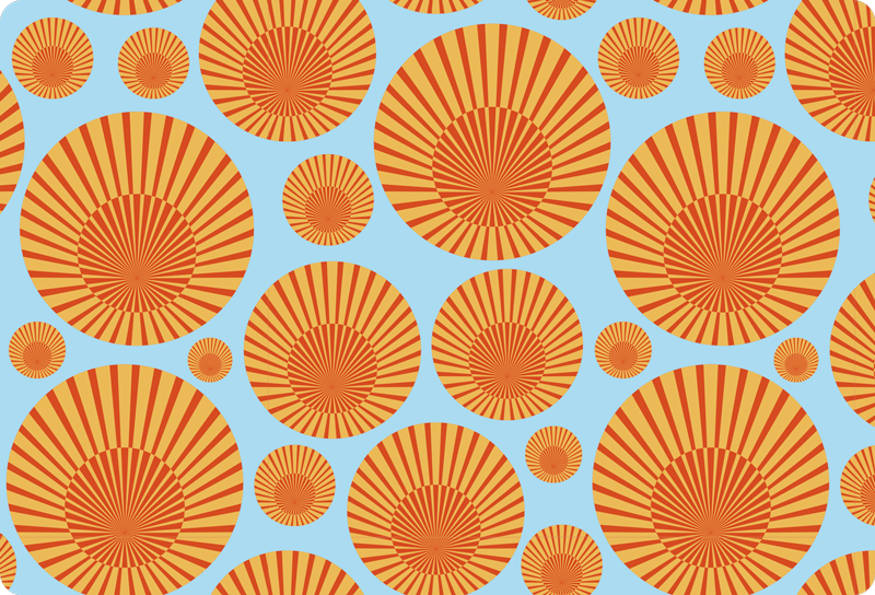 Geometrischer vinyl teppich 70er jahre sonnenlicht - TenStickers