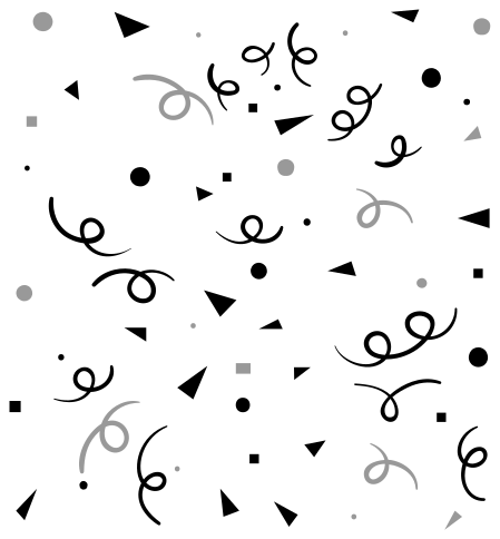 Vinyl teppich geometrisch schwarz und grau konfetti - TenStickers