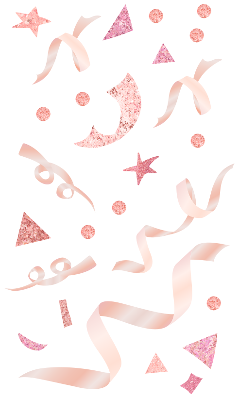 Vinyl teppich geometrisch in zartem rosa konfetti - TenStickers