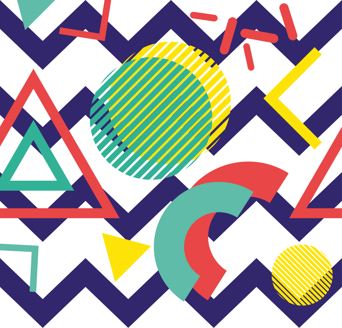 Vinyl teppich geometrisch bunt gemustert - TenStickers