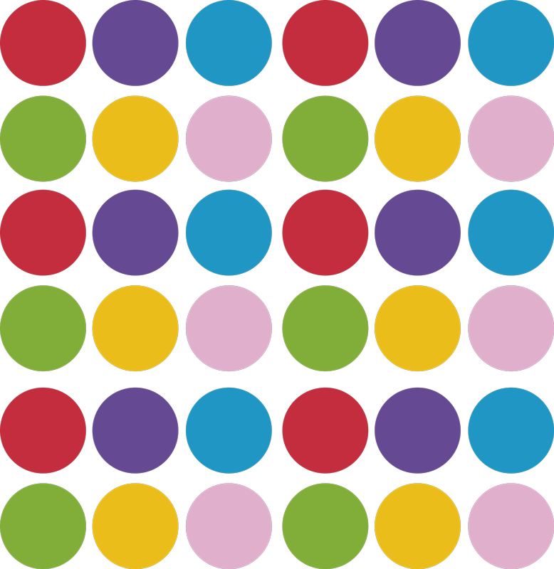 Vinyl teppich geometrisch buntes kreisdesign - TenStickers