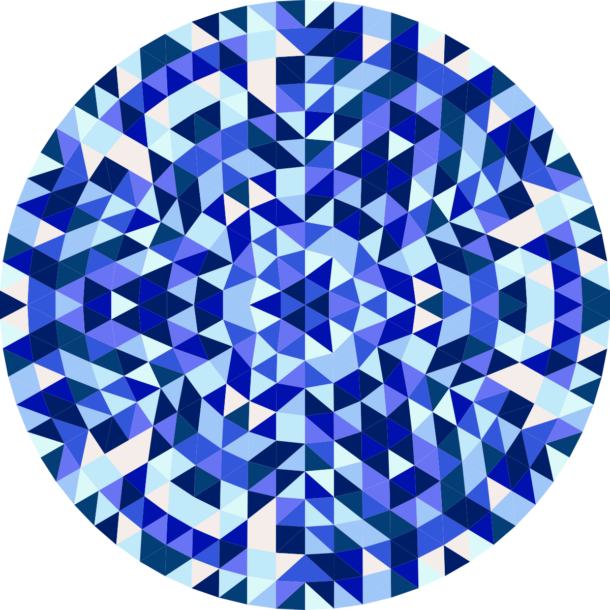 Vinyl teppich geometrisch blaues kreis muster - TenStickers