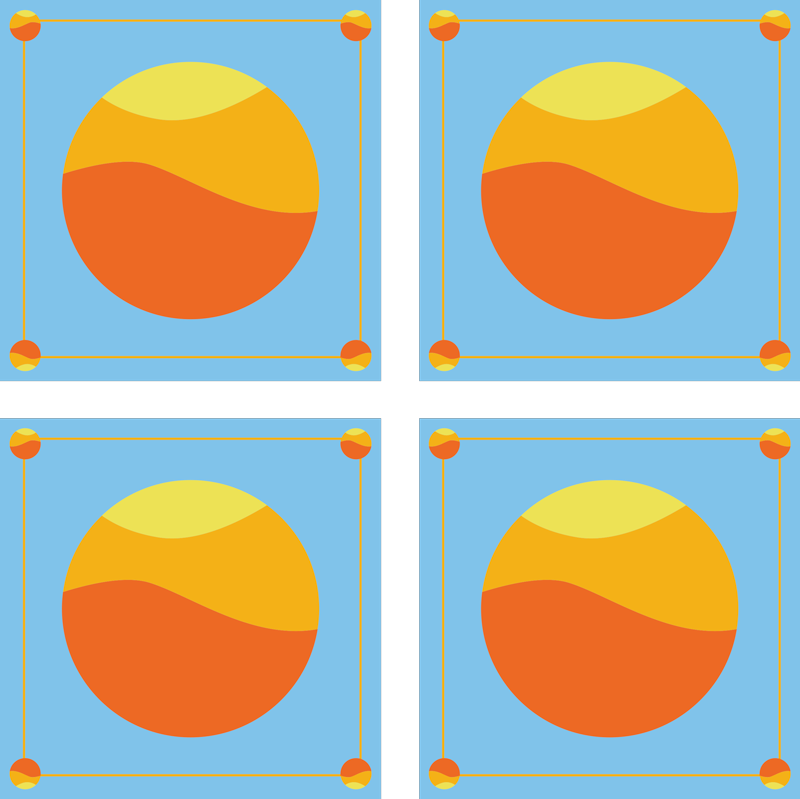 Vinyl teppich geometrisch bunte geometrische kreise - TenStickers